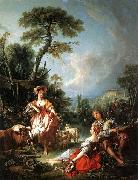 Francois Boucher A Summer Pastoral oil painting on canvas